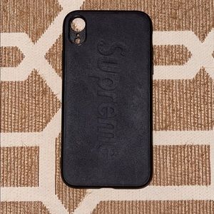 iPhone XR supreme case black